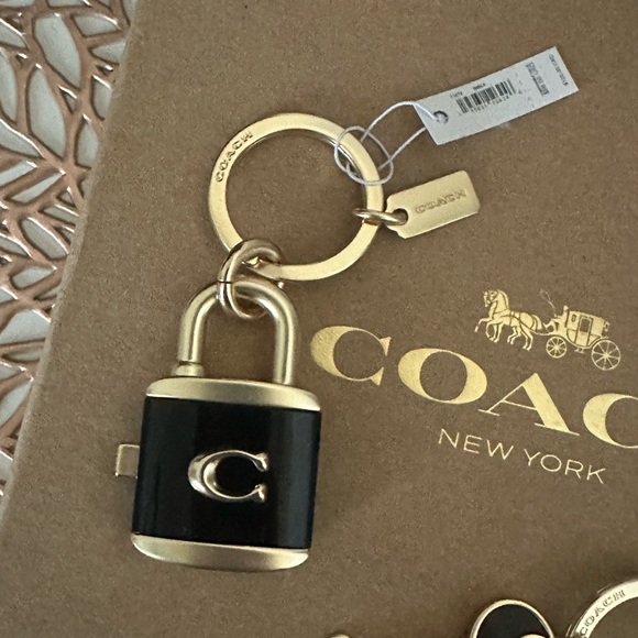 NWT Coach Lock and Key Bag Charm / Key Ring - Picture 8 of 13